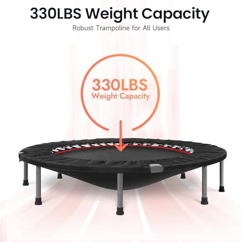 BCAN Adults' Foldable Mini Trampoline: 330lbs-440lbs Max Load