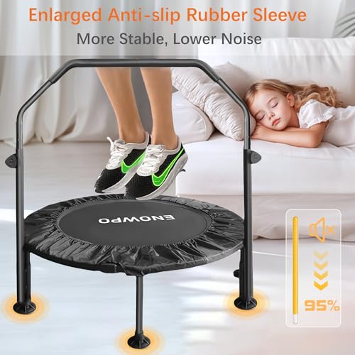 40"/48'' Foldable Trampoline for Adults & Kids, Up to 440lbs, Home Fitness Workout