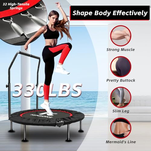 Kensonie 40/48 Foldable Trampoline for Kids & Adults, Indoor/Garden Fitness, 450 lbs Capacity